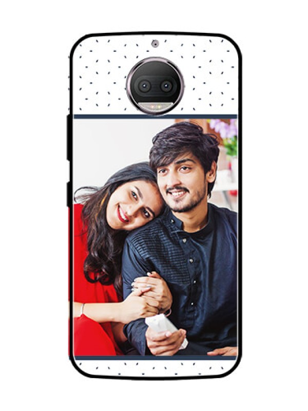 Custom Moto G5s Plus Personalized Glass Phone Case  - Premium Dot Design