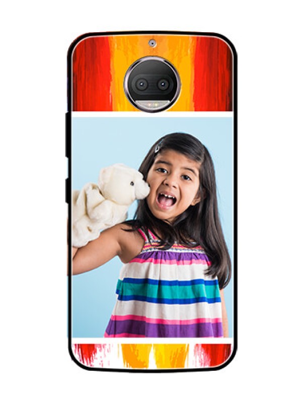 Custom Moto G5s Plus Personalized Glass Phone Case  - Multi Color Design