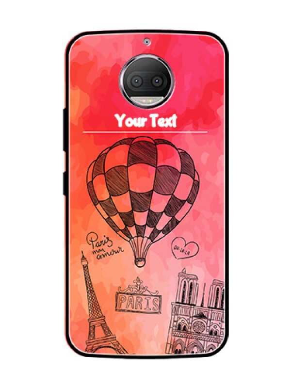 Custom Moto G5s Plus Custom Glass Phone Case  - Paris Theme Design