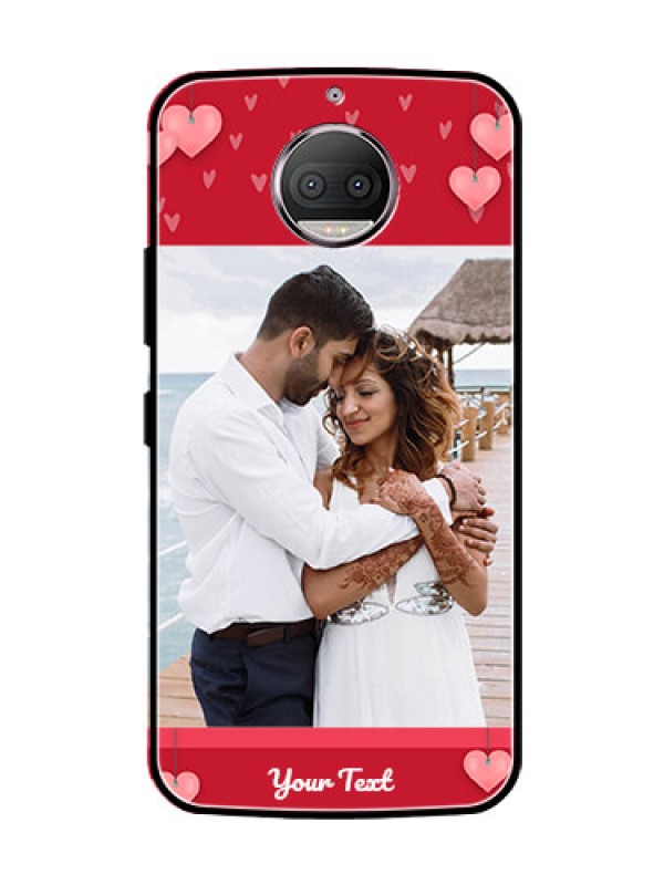 Custom Moto G5s Plus Custom Glass Phone Case  - Valentines Day Design