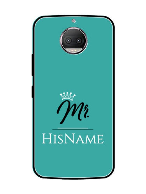 Custom Moto G5s Plus Custom Glass Phone Case Mr with Name