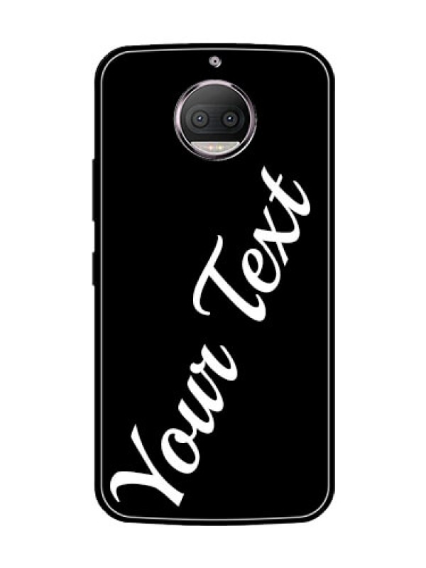 Custom Moto G5s Plus Custom Glass Mobile Cover with Your Name
