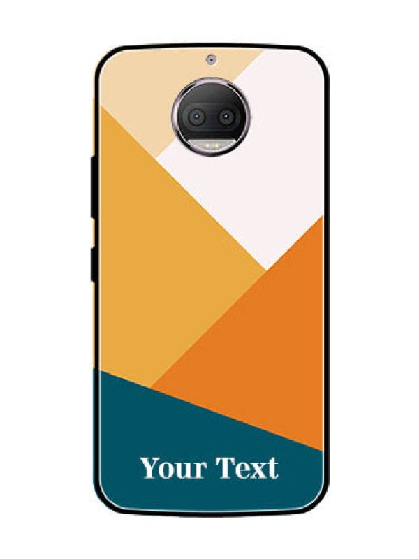 Custom Moto G5s Plus Personalized Glass Phone Case - Stacked Multi-colour Design