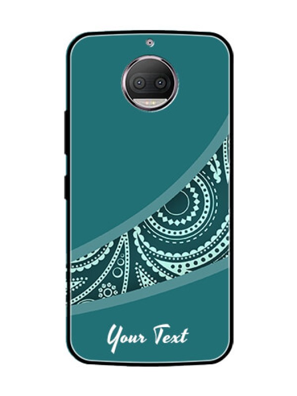 Custom Moto G5s Plus Photo Printing on Glass Case - semi visible floral Design