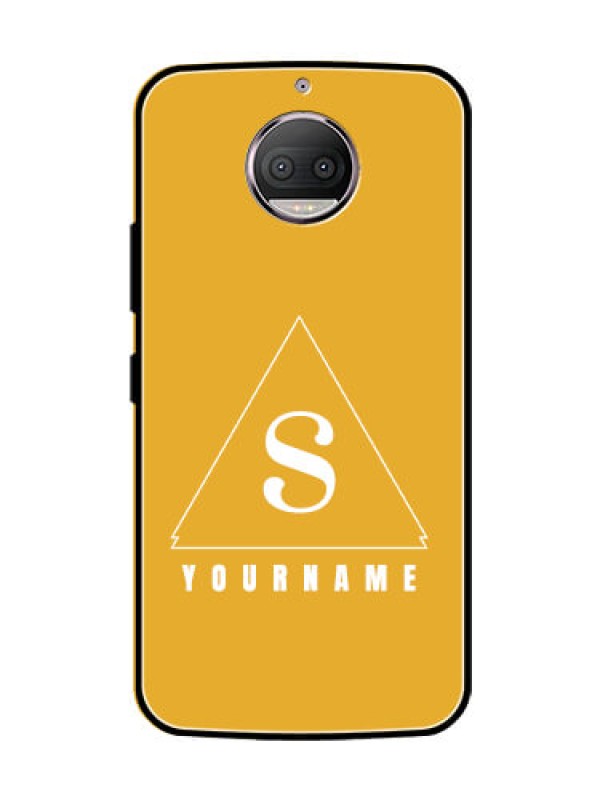 Custom Moto G5s Plus Personalized Glass Phone Case - simple triangle Design