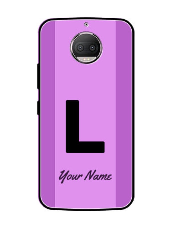 Custom Moto G5s Plus Custom Glass Phone Case - Tricolor custom text Design