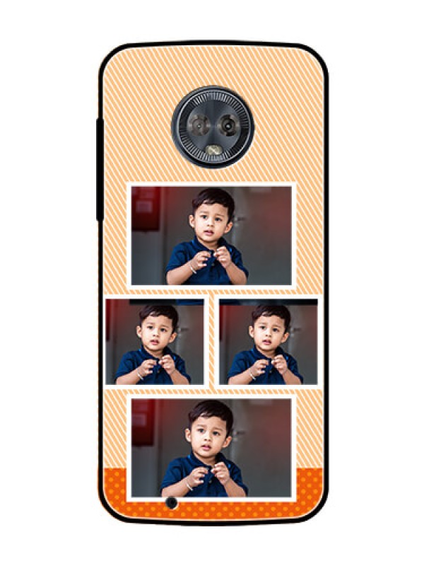 Custom Moto G6 Photo Printing on Glass Case  - Bulk Photos Upload Design