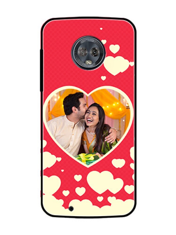 Custom Moto G6 Custom Glass Mobile Case  - Love Symbols Phone Cover Design