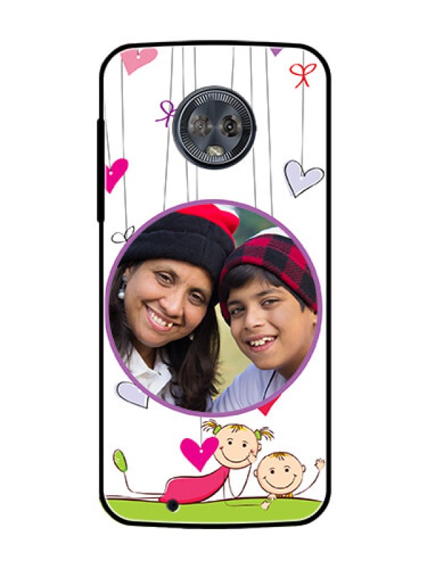 Custom Moto G6 Photo Printing on Glass Case  - Cute Kids Phone Case Design