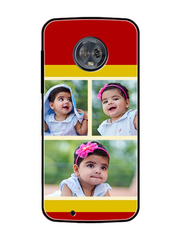 Custom Moto G6 Custom Glass Mobile Case  - Multiple Pic Upload Design
