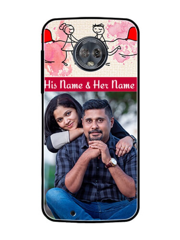 Custom Moto G6 Photo Printing on Glass Case  - You and Me Case Design