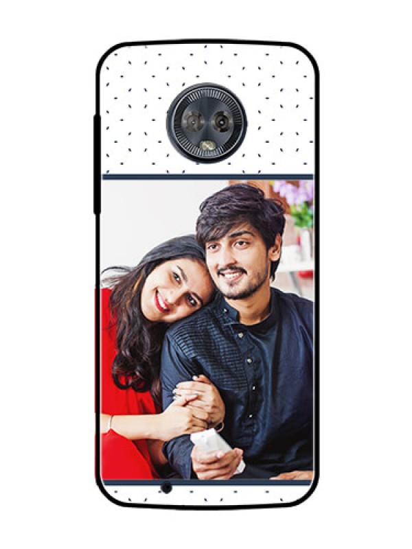 Custom Moto G6 Personalized Glass Phone Case  - Premium Dot Design