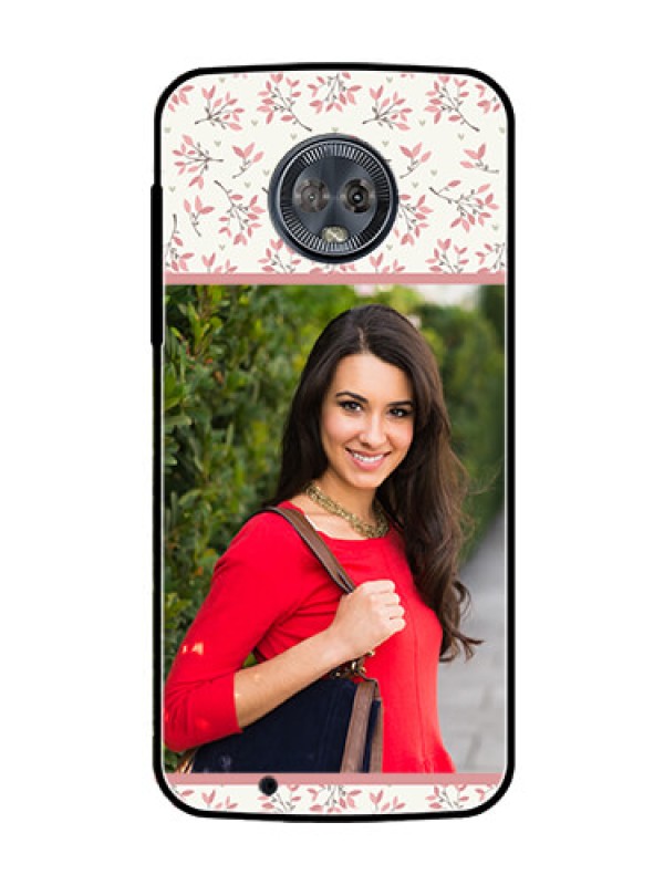 Custom Moto G6 Custom Glass Phone Case  - Premium Floral Design