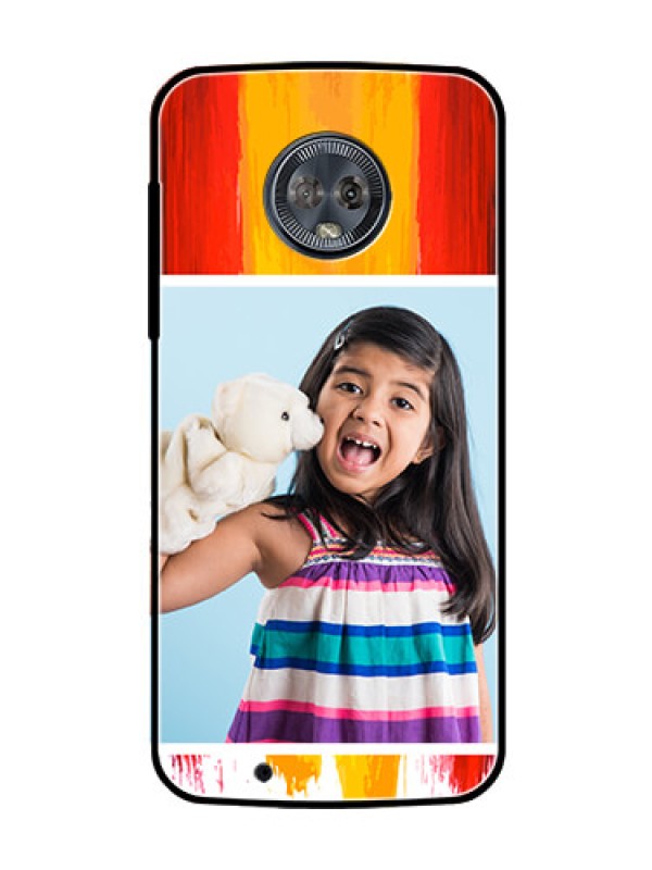 Custom Moto G6 Personalized Glass Phone Case  - Multi Color Design