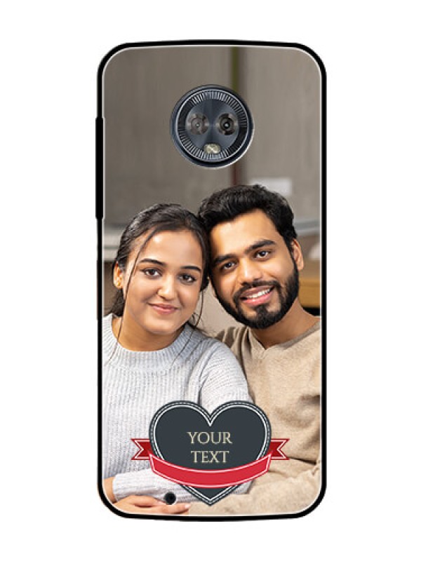 Custom Moto G6 Custom Glass Phone Case  - Just Married Couple Design