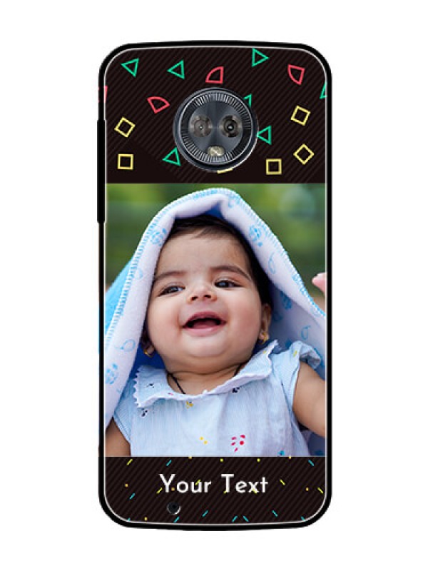 Custom Moto G6 Custom Glass Phone Case  - with confetti birthday design