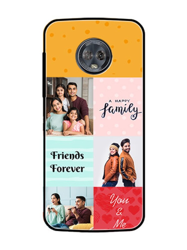 Custom Moto G6 Personalized Glass Phone Case  - Images with Quotes Design