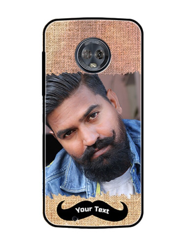 Custom Moto G6 Personalized Glass Phone Case  - with Texture Design