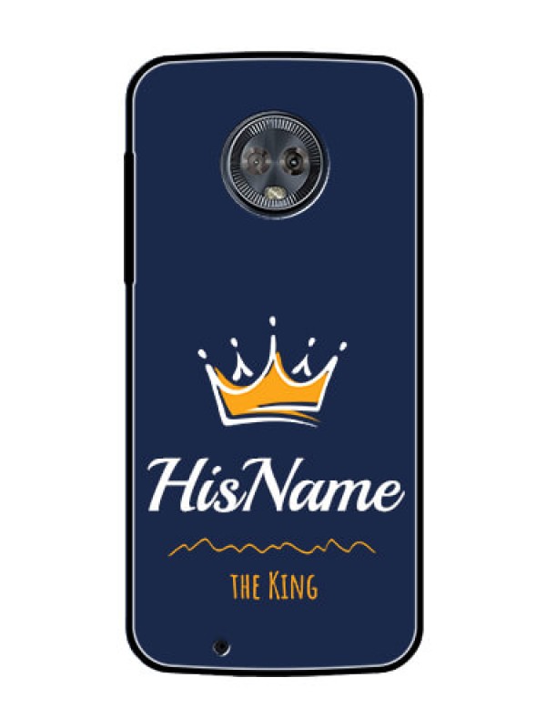 Custom Moto G6 Glass Phone Case King with Name