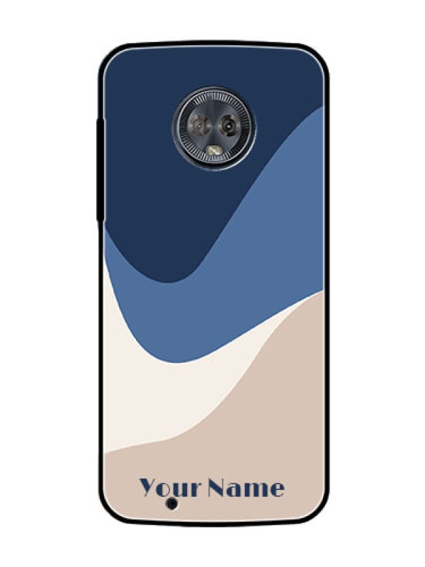 Custom Moto G6 Custom Glass Phone Case - Abstract Drip Art Design