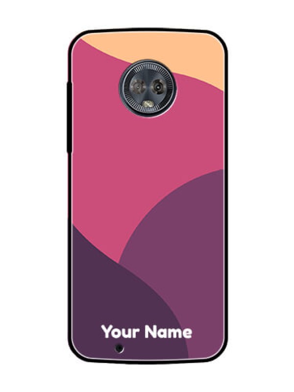 Custom Moto G6 Custom Glass Phone Case - Mixed Multi-colour abstract art Design