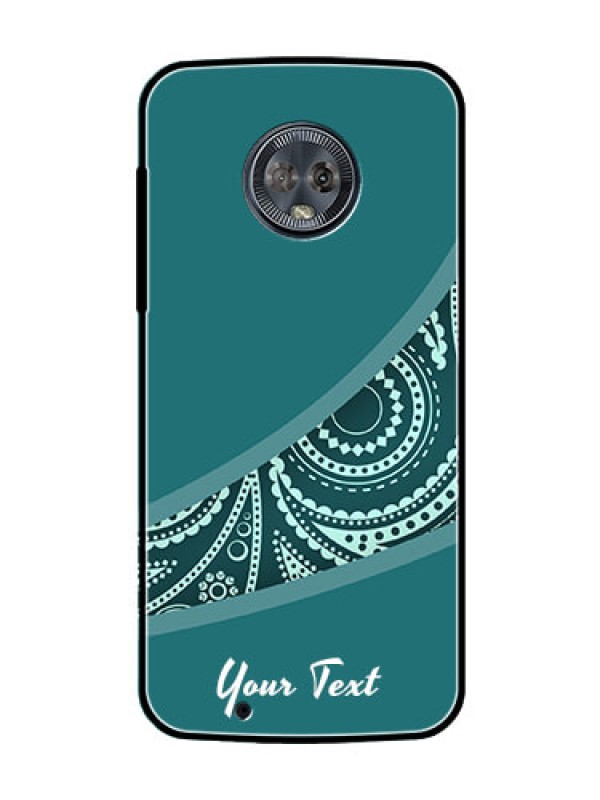 Custom Moto G6 Photo Printing on Glass Case - semi visible floral Design