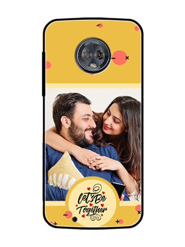 Custom Moto G6 Photo Printing on Glass Case - Lets be Together Design
