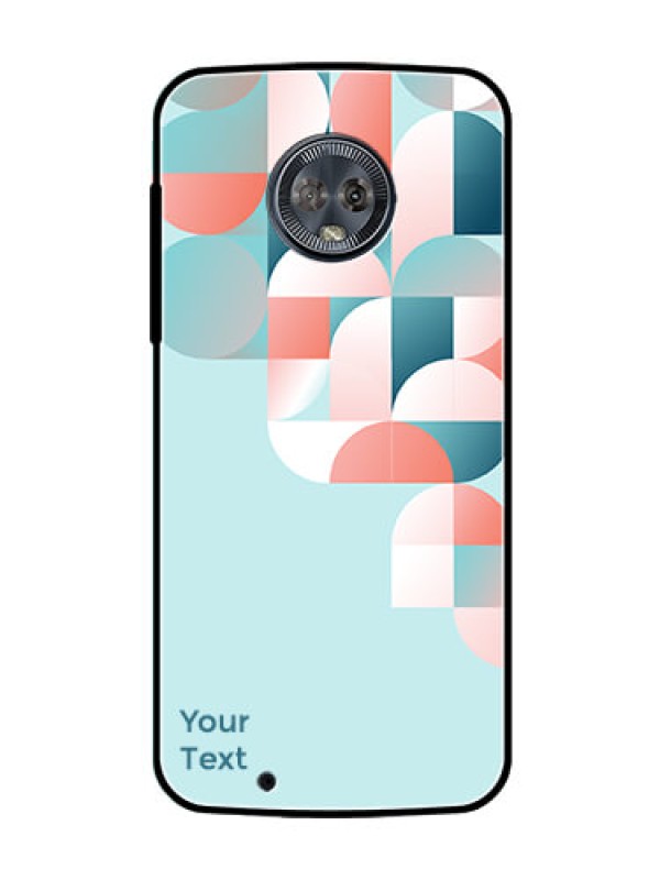 Custom Moto G6 Custom Glass Phone Case - Stylish Semi-circle Pattern Design