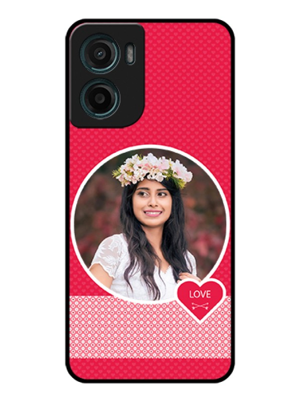 Custom Motorola E15 Custom Glass Phone Case - Pink Color Pattern Design