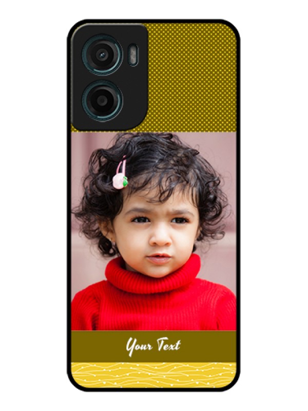 Custom Motorola E15 Custom Glass Phone Case - Simple Green Color Design