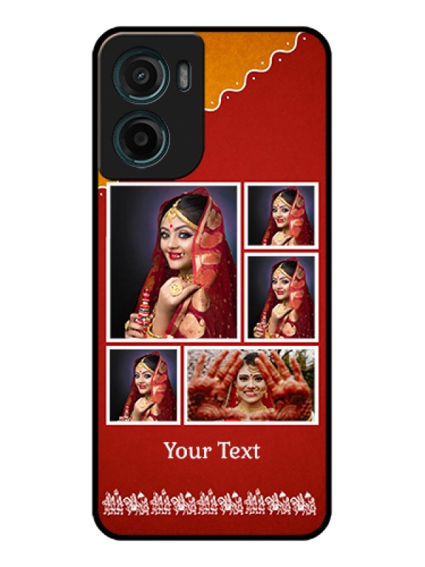 Custom Motorola E15 Custom Glass Phone Case - Wedding Pic Upload Design