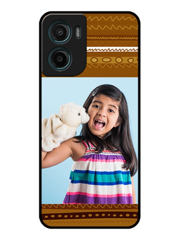 Custom Motorola E15 Custom Glass Phone Case - Friends Picture Upload Design