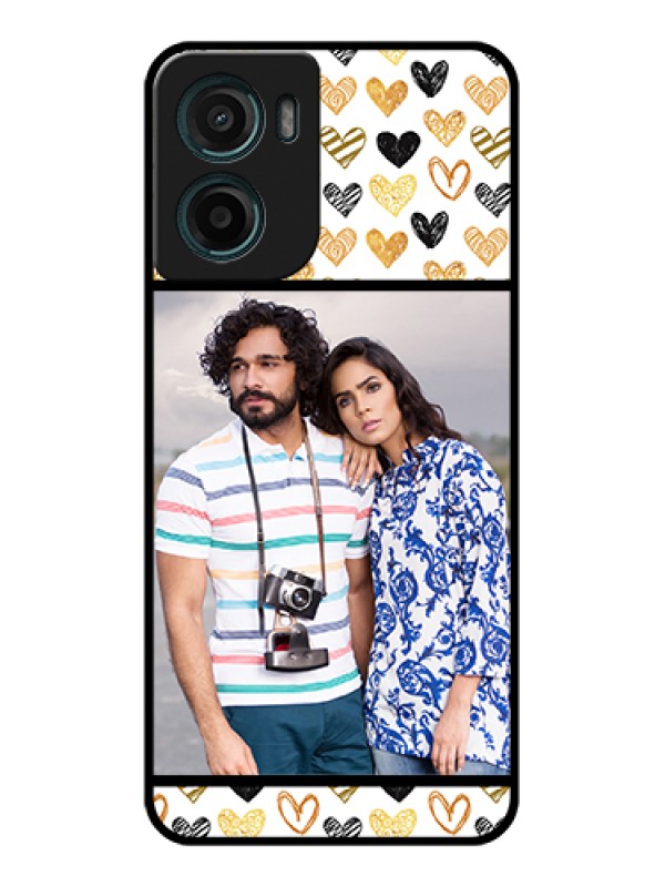 Custom Motorola E15 Custom Glass Phone Case - Love Symbol Design