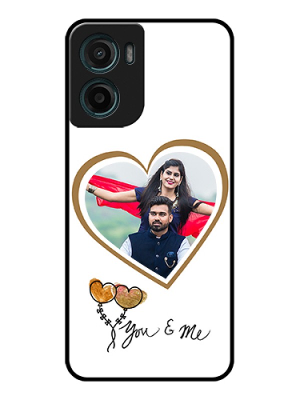 Custom Motorola E15 Custom Glass Phone Case - You & Me Design