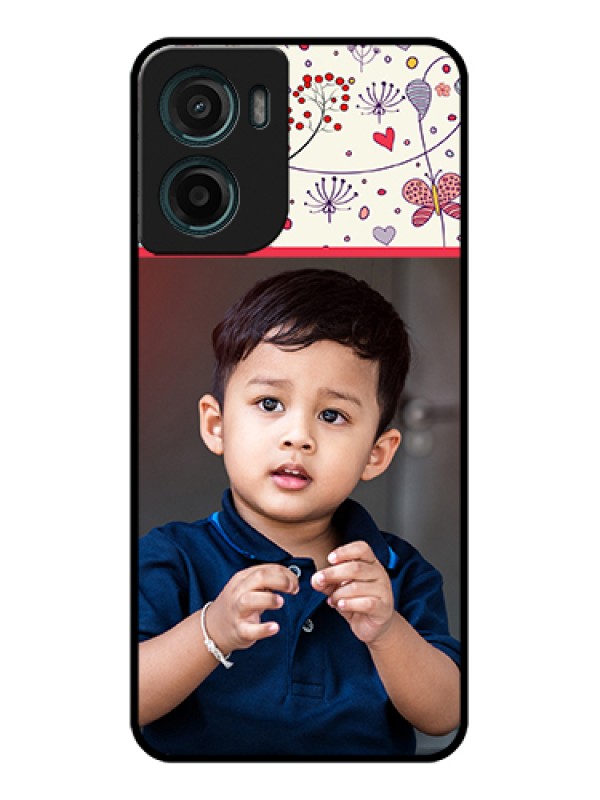 Custom Motorola E15 Custom Glass Phone Case - Premium Floral Design