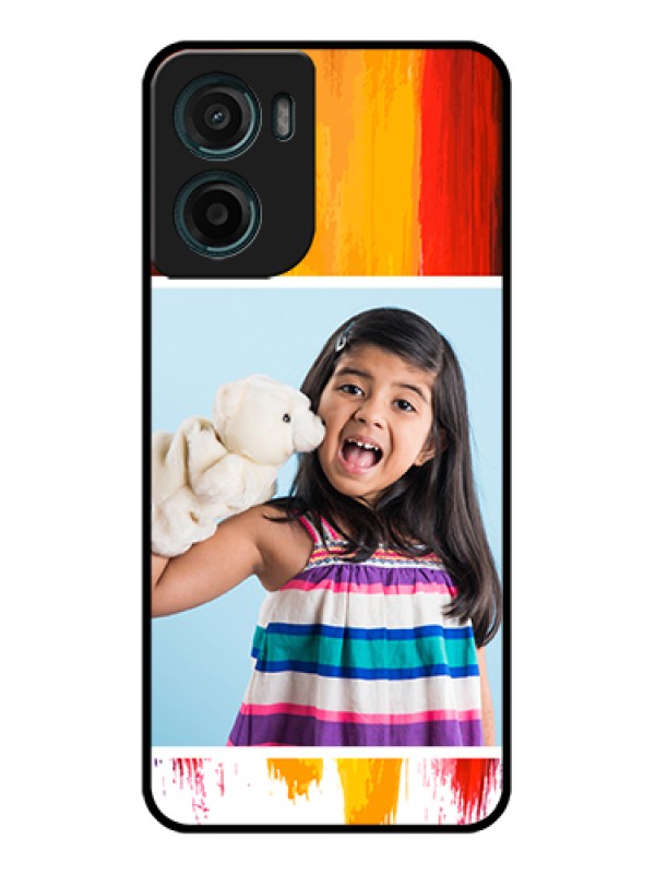 Custom Motorola E15 Custom Glass Phone Case - Multi Color Design