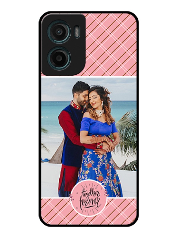 Custom Motorola E15 Custom Glass Phone Case - Together Forever Design