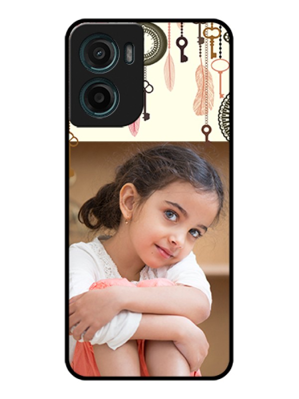 Custom Motorola E15 Custom Glass Phone Case - Boho Style Design