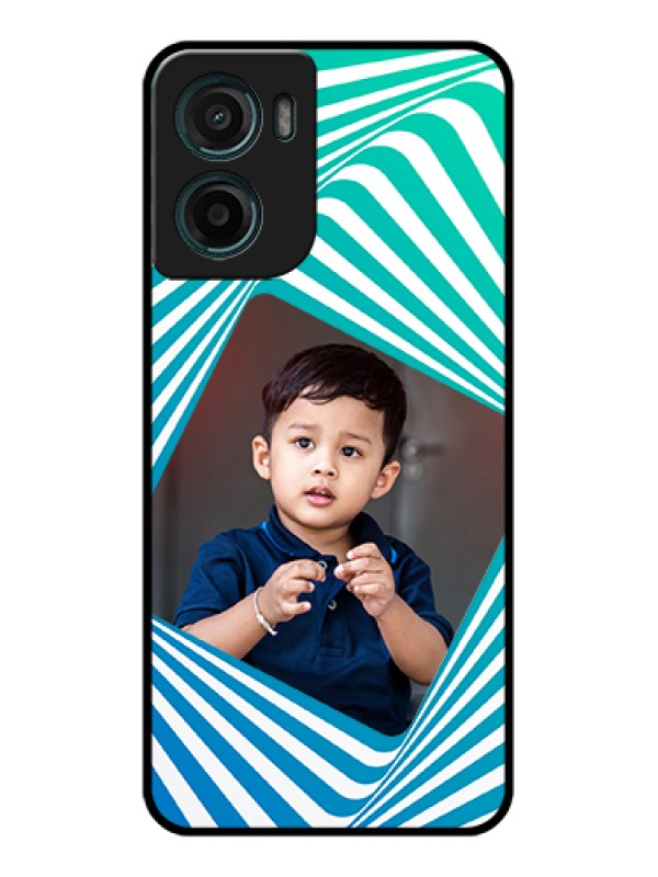 Custom Motorola E15 Custom Glass Phone Case - Abstract Spiral Design