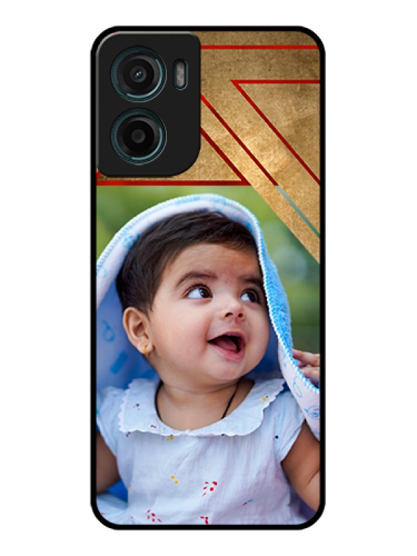 Custom Motorola E15 Custom Glass Phone Case - Gradient Abstract Texture Design