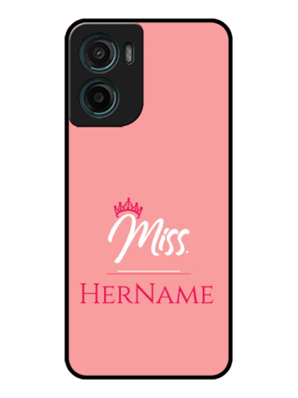 Custom Motorola E15 Custom Glass Phone Case - Mrs With Name Design