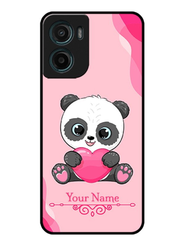 Custom Motorola E15 Custom Glass Phone Case - Cute Panda Design