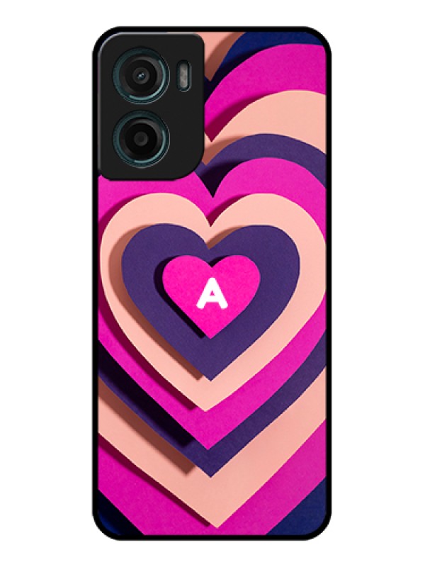 Custom Motorola E15 Custom Glass Phone Case - Cute Heart Pattern Design