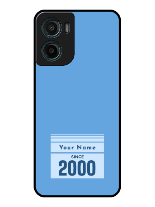 Custom Motorola E15 Custom Glass Phone Case - Custom Year Of Birth Design