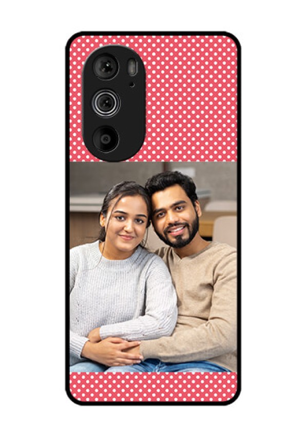 Motorola Edge 30 Pro Custom Glass Phone Case - White Dotted Design