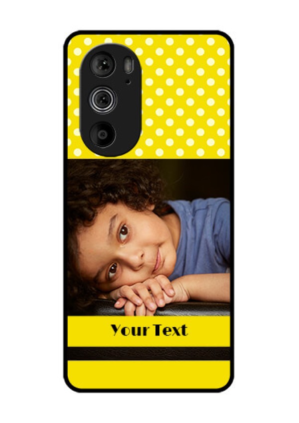 Motorola Edge 30 Pro Custom Glass Phone Case - Bright Yellow Case Design