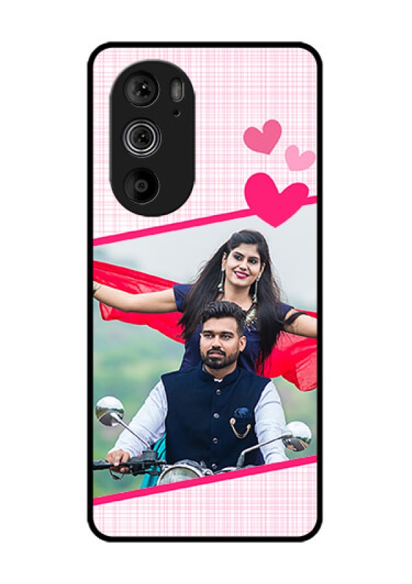 Motorola Edge 30 Pro Custom Glass Phone Case - Love Shape Heart Design