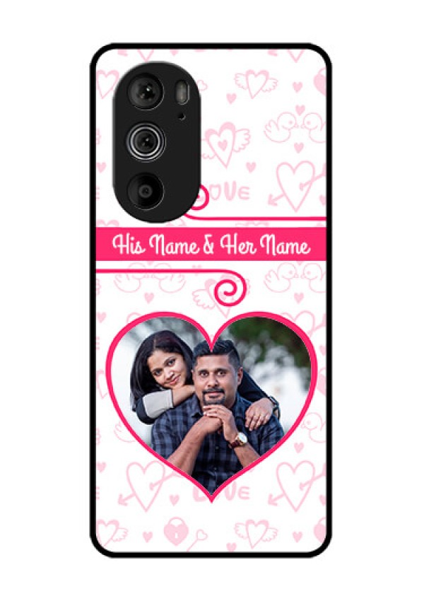 Motorola Edge 30 Pro Custom Glass Phone Case - Heart Shape Love Design
