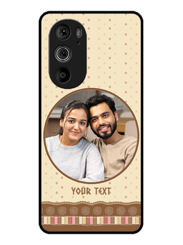 Custom Motorola Edge 30 Pro Custom Glass Phone Case - Brown Dotted Mobile Case Design