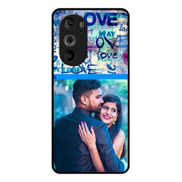 Motorola Edge 30 Pro Custom Glass Phone Case - Colorful Love Design